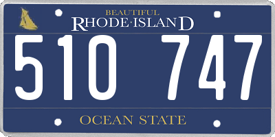 RI license plate 510747