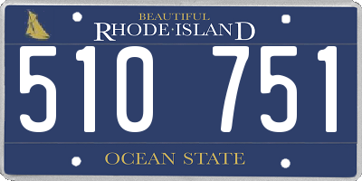 RI license plate 510751