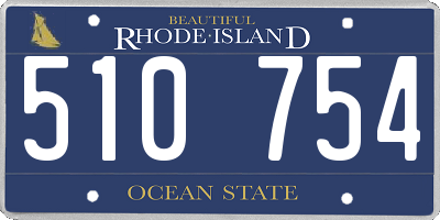 RI license plate 510754