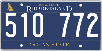 RI license plate 510772
