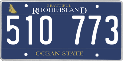 RI license plate 510773