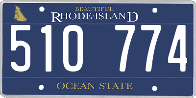 RI license plate 510774