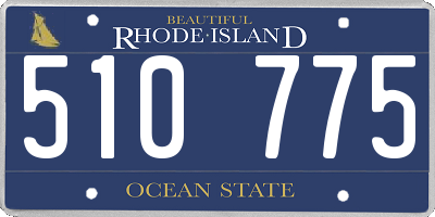RI license plate 510775