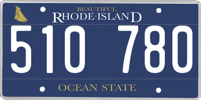 RI license plate 510780