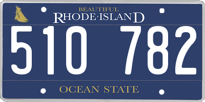 RI license plate 510782