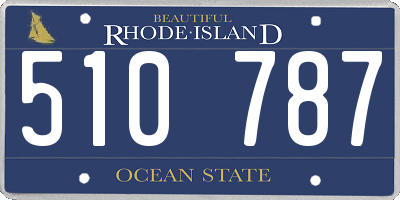 RI license plate 510787