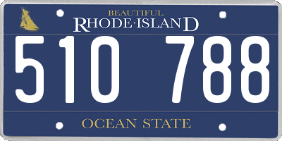 RI license plate 510788