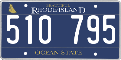 RI license plate 510795