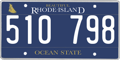 RI license plate 510798