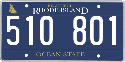 RI license plate 510801
