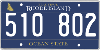 RI license plate 510802