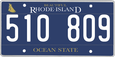 RI license plate 510809
