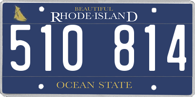 RI license plate 510814