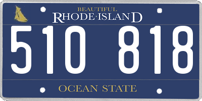 RI license plate 510818