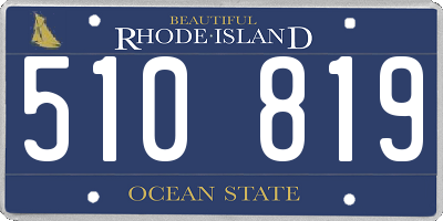 RI license plate 510819