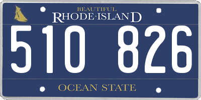 RI license plate 510826