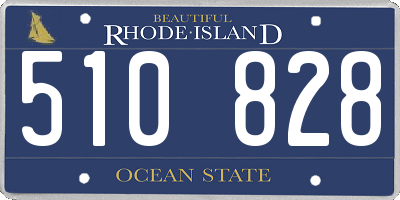 RI license plate 510828
