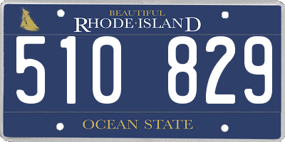 RI license plate 510829