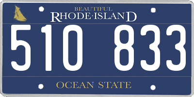 RI license plate 510833