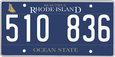 RI license plate 510836