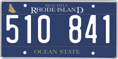 RI license plate 510841