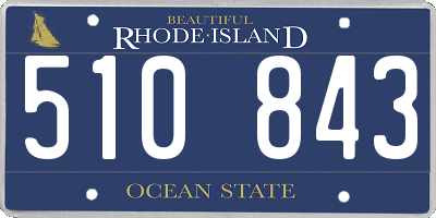 RI license plate 510843