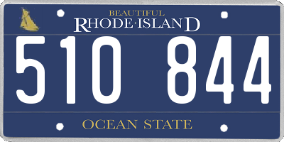 RI license plate 510844