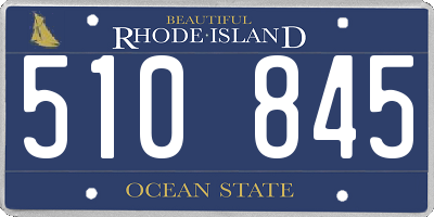 RI license plate 510845