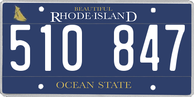 RI license plate 510847