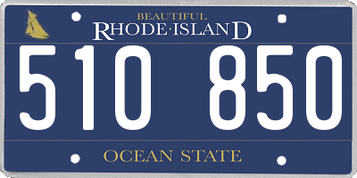 RI license plate 510850