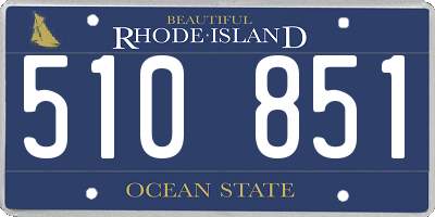 RI license plate 510851