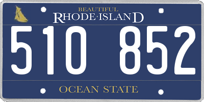 RI license plate 510852