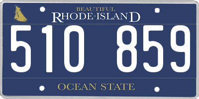 RI license plate 510859