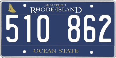 RI license plate 510862