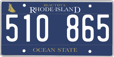 RI license plate 510865
