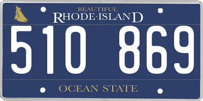 RI license plate 510869