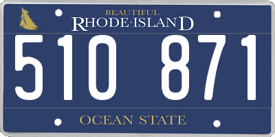 RI license plate 510871