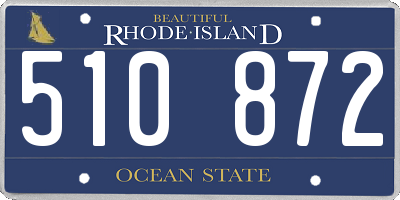 RI license plate 510872