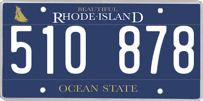 RI license plate 510878