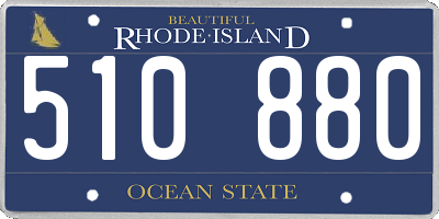 RI license plate 510880