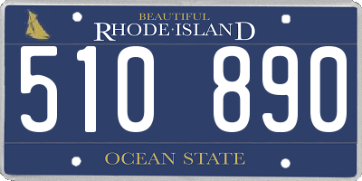 RI license plate 510890