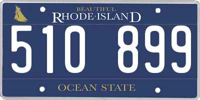 RI license plate 510899