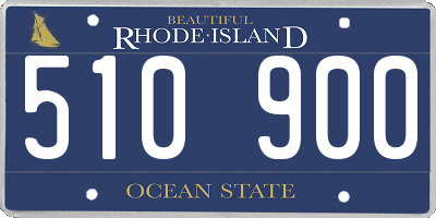 RI license plate 510900