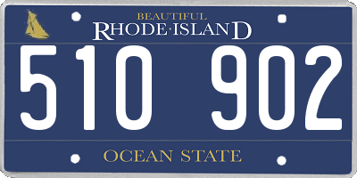 RI license plate 510902
