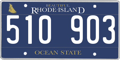 RI license plate 510903