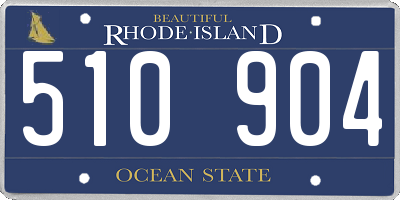 RI license plate 510904