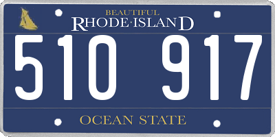 RI license plate 510917
