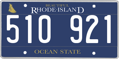 RI license plate 510921