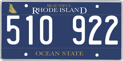 RI license plate 510922