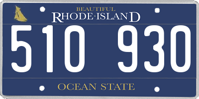 RI license plate 510930